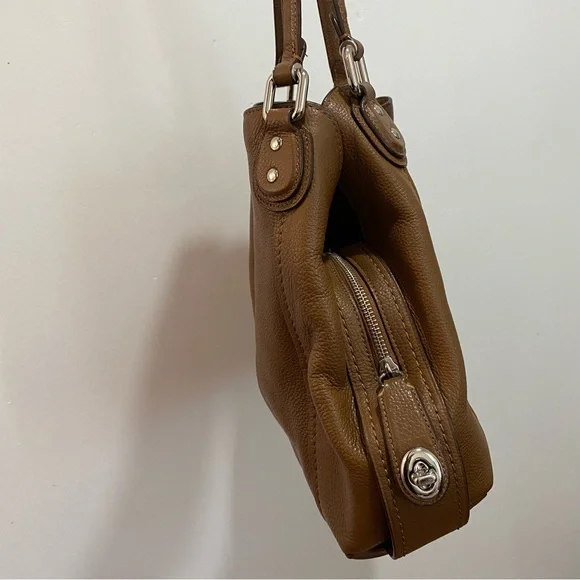 Coach Eddie shoulder bag purse slouch pepplestone - Picture 9 of 14